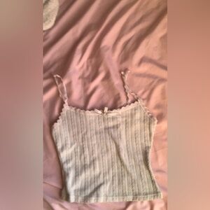 White Lace & knitted Women's Top